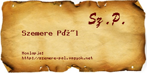 Szemere Pál névjegykártya