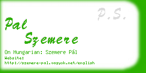 pal szemere business card